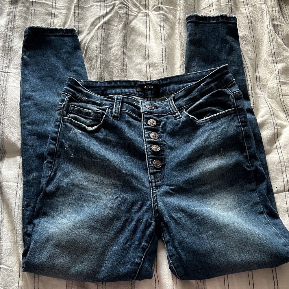 Vervet Women's High Rise Dark Blue Jeans 29